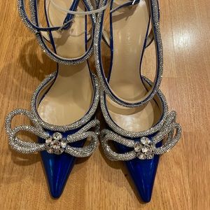 Mach & Mach crystal double bow pointed toe